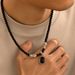 Tiger Stone Beaded Necklace For Hip Hop, Small Elegant, Simple And Personalized Men's Collarbone Chain Accessories_ipsvogv.com