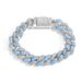 Men’s Jewelry Set Fashion Hip Hop 14MM Blue And White Zircon Bubble Cuban Bracelet Personality Fashion Creative Men's Hip Hop Bracelet_ipsvogv.com