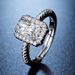 Live streaming light luxury design fashionable diamond inlaid moissanite one carat open zircon ring for women_ipsvogv.com