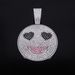 Unisex Men And Women's Smiley Face Heart Eyes Diamond Pendant Hip Hop Personality Rap Alloy Pendant_ipsvogv.com