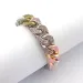 Stainless Steel Womens Iced Out Chain Bracelet Shine Crystal Diamond Pink Sier Cuban Link Miami Hip Hop Love Lovely_ipsvogv.com