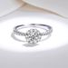 Silver Moissanite Diamond Ring Fashion Celebrity Style Small Lily Of The Valley Female Elegant Small Fragrance Style Temperament Finger Ring_ipsvogv.com