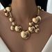 Size Glossy Round Splicing Grinding Chain Bracelet Necklace Women's 2025 Spring Fashion Personality Niche Design Travel Photography Jewelry_ipsvogv.com