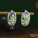 Natural Pearl Earrings Van Gogh Monet Oil Painting Series Enamel French Flower Earrings Summer High End_ipsvogv.com