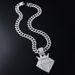 Full Hip Hop Pendant Necklace Hiphop Crown Alloy Diamond Cuban Chain_ipsvogv.com