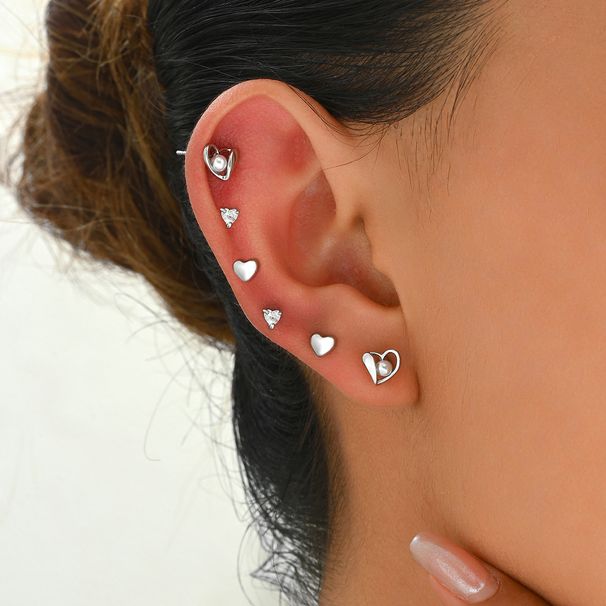 Insen Sweet Women's Earring Simple Love Set with Pearl, High End Design Earrings, Versatile Earrings_ipsvogv.com