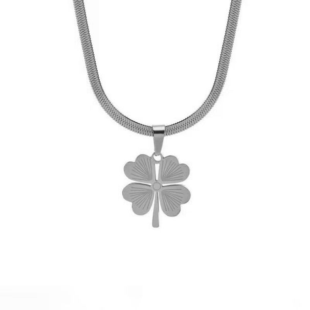 Lucky Grass Pendant With Niche Design, High-end Titanium Steel Necklace That Does Not Fade, 2023 Spring New Item_ipsvogv.com