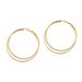 Plain hoop personality earrings INS style copper plated K real gold minimalist style metal texture large circle exaggerated earrings_ipsvogv.com