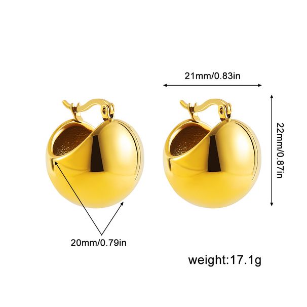 Women’s Jewelry Set Fashion New Fashion DesignGlossy Gold Semi Circular Light Luxury Women's Earrings_ipsvogv.com