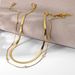 New Fashion Stacked Stainless Steel With Gold Plated Round Bead Jewelry Snake Chain Necklace For Women_ipsvogv.com