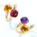Candy Colored Gem Ring Female S925 Silver Gold Plated Diamond Open Finger Ring Light Luxury Personality Fashion_ipsvogv.com