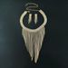 Bridal Jewelry Dia Long Tassel Earrings Set, Fashionable Rhie Necklace And Earrings, Two Pieces_ipsvogv.com