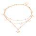 New Bohemian Cactus Round Plate Small Pendant Ball Three Layer Necklace_ipsvogv.com