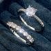 Cao Shi Fashion Simple AAA Zircon Two Piece Set Women's Popular Pair Ring_ipsvogv.com