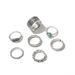 Ethnic Style Rose Blossom Turquoise Adjustable Joint Circle Ring Set Of 8 Combination Rings_ipsvogv.com
