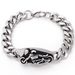 Stainless Men's Bold Skull Bracelet Titanium Cuban Cast Steel Four-Sided Polished Chain Jewelry_ipsvogv.com