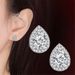 Fashion All Match Earrings Shiny Earrings Water Drop Pear Shaped Eight Hearts And Eight Arrows Earrings For Women_ipsvogv.com
