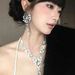 zircon Parkling Super Diamond Earring Et Dre Exaggerated ! Tael High-end Deign Collarbone Chain Necklace_ipsvogv.com