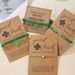 St. Patrick's jewelry Green natural stone four leaf clover love bracelet set decorations_ipsvogv.com