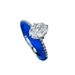 S Pure Silver Instagram Style Minimalist Index Finger Versatile 6 * 8 Oval Women's Diamond Ring Jewelry_ipsvogv.com