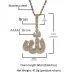 TopBling Arabic Symbol Pendant Necklace White Zircon Real Gold Plated Mens Jewelry Gift_ipsvogv.com