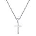 European And American Cross-border Hot-selling Gold Cross Stainless Steel Necklace Men's Personality Hip-hop Versatile Double-layer Stacked Chain_ipsvogv.com