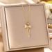 net Red Same Titanium Steel Necklace Women Fashion Micro Inla Bow Pendant Personalit Lad Clavicle Chain_ipsvogv.com