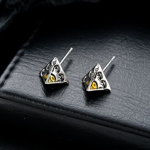 Eye Men's Trendy Personality, Cool Style, Ear, Women's Fashionable, Geometric Three-dimensional, Triangular Eye_ipsvogv.com