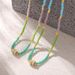New Geometric Colored Natural Stone Bead Studded Diamond Pendant Necklace With Titanium Steel Gold-plated Temperament_ipsvogv.com
