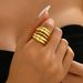 Unisex Geometric Light Luxury Style Plain Ring Female Personality Multi Layer Line Design Irregular Ring Index Finger Ring_ipsvogv.com