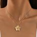 Metal Light Luxury Collarbone Chain With A And High-end Feel, Simple Flower Metal Necklace For Women_ipsvogv.com