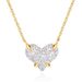 Ins Full Inlaid Zircon Heart Necklace Female French Light Luxury Creative Design Sweet Temperament Necklace_ipsvogv.com