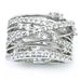 Sanjie's New Sparkling Diamond Micro Inlaid Zircon Creative Women's Cross Color Separation Ring_ipsvogv.com