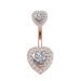 Women's Jewelry Love Belly Button Ring Creative Zircon Belly Button Belly Button Piercing Jewelry_ipsvogv.com
