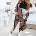 Women's Clothing 2024 new two piece set contrast color printing long sleeved round neck casual fashion suit_ipsvogv.com