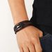 Hot Selling Cross Leather Multi-layer Hand-woven Rope Unisex Alloy PU Magnetic Clasp Bracelet_ipsvogv.com