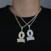 Men's Hip Hop Zirconium Letter Pendant Necklace - O Block Design With Cubic Zirconia, 60cm Chain (Silver/Gold) Rap Inlaid Zircon Jewelry_ipsvogv.com