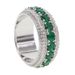 Micro Inlaid Three Row Full Zircon Ring Trendy Hip Hop Men's Round Ring_ipsvogv.com