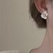 Women's Jewelry Light Luxury High End White Oil Drop Flower Earrings Simple Personality Fashion Exquisite Trendy Versatile Earrings Earrings_ipsvogv.com