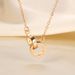 Women's Jewelry Mobius Double Ring Necklace Light Luxury Temperament Fashion All Match Personality Niche Clavicle Chain_ipsvogv.com