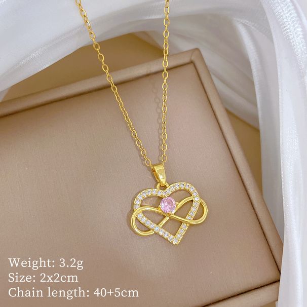 【 】 Wrapped Love, Fashionable, Light Luxury, Gorgeous, Full Diamond Necklace, Women's Versatile Clavicle Chain, Titanium_ipsvogv.com