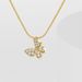 Copper Inlaid Zircon Hollow Butterfly Necklace With Niche Design, Small And Exquisite Collarbone, Round Snake Neck_ipsvogv.com