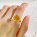Women's Jewelry Natural Synthetic Crystal Irregular Triangular Colored Stone Crystal Transparent Color Retaining Ring Female Geometric Creative Design_ipsvogv.com