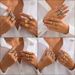 Jewelry Baroque Inlaid Pearl Geometric Irregular Alloy Ring Set_ipsvogv.com