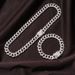 Double Row Full Diamond Hip Hop Cuban Chain New Street hipster Cuban Chain Bracelet Necklace_ipsvogv.com