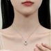 Sterling Silver Necklace For Women Temperament Devil's Eye Moissanite Pendant Versatile Clavicle Chain_ipsvogv.com