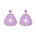 New summer seaside holiday style earrings raffia hand woven rice bead earrings geometric square sweet earrings_ipsvogv.com