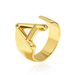 Women's Jewelry 26 English Letters Smooth Open Ring Mirror High Polished Personality Hand Jewelry Ring_ipsvogv.com