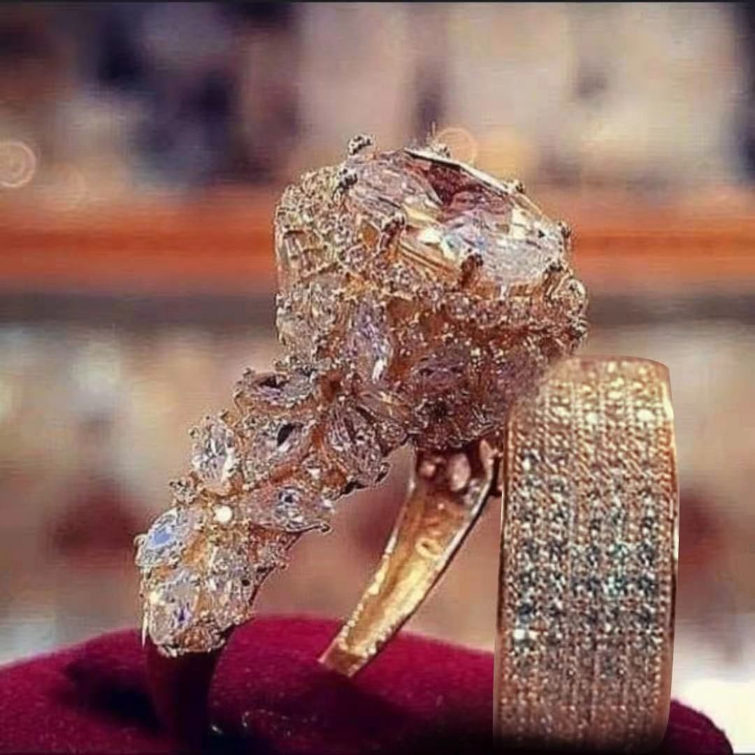 hot selling new ring fashion atmosphere full diamond ring ladies ring set_ipsvogv.com