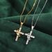 S925 Sterling Silver Crown Cross Necklace Pendant Personality Rotating Circle Clavicle Chain_ipsvogv.com